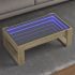 Măsuță de cafea cu LED infinity, negru, 90x53x30 cm GartenMobel Dekor