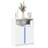 Dulap cu LED, alb, 42,5x34x100 cm, lemn prelucrat GartenMobel Dekor