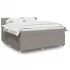 Pat continental cu saltea, gri taupe, 180x200 cm, textil GartenMobel Dekor