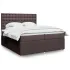 Pat box spring cu saltea, maro închis, 120x200 cm, textil GartenMobel Dekor