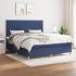 Pat continental cu saltea, crem, 180x200 cm, textil GartenMobel Dekor