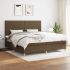 Pat box spring cu saltea, maro închis, 80x200 cm, textil GartenMobel Dekor