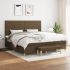Pat box spring cu saltea, maro închis, 120x200 cm, textil GartenMobel Dekor