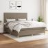 Pat box spring cu saltea, negru, 160x200 cm, textil GartenMobel Dekor