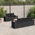 Set mobilier de grădină cu perne, 6 piese, negru, poliratan GartenMobel Dekor