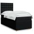 Pat box spring cu saltea, negru, 120x190 cm, catifea GartenMobel Dekor