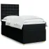Pat box spring cu saltea, negru, 120x200 cm, textil GartenMobel Dekor