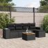 Set mobilier grădină cu perne, 6 piese, gri, poliratan GartenMobel Dekor