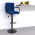 Scaune de bar, 2 buc., gri închis, material textil GartenMobel Dekor