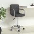 Scaun de birou pivotant, gri închis, material textil GartenMobel Dekor