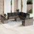Set canapele de grădină, 12 piese, cu perne, negru, poliratan GartenMobel Dekor