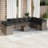 Set canapele de grădină cu perne, 11 piese, negru, poliratan GartenMobel Dekor