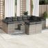 Set mobilier de grădină cu perne, 13 piese, negru, poliratan GartenMobel Dekor