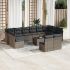 Set mobilier de grădină cu perne, 13 piese, negru, poliratan GartenMobel Dekor