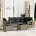Set mobilier de grădină cu perne, 6 piese, negru, poliratan GartenMobel Dekor