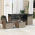 Set mobilier de grădină cu perne, 6 piese, negru, poliratan GartenMobel Dekor