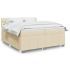 Pat box spring cu saltea, crem, 90x200 cm, textil GartenMobel Dekor