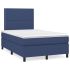 Pat box spring cu saltea, maro închis, 120x190 cm, textil GartenMobel Dekor