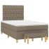 Pat box spring cu saltea, gri deschis, 120x190 cm, textil GartenMobel Dekor