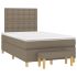 Pat box spring cu saltea, albastru, 120x190 cm, material textil GartenMobel Dekor