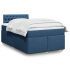 Pat box spring cu saltea, albastru, 180x200 cm, material textil GartenMobel Dekor