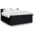 Pat box spring cu saltea, albastru, 200x200 cm, textil GartenMobel Dekor