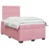 Pat box spring cu saltea, roz, 200x200 cm, catifea GartenMobel Dekor