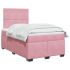 Pat box spring cu saltea, roz, 200x200 cm, catifea GartenMobel Dekor