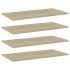 Rafturi de perete, 4 buc., gri sonoma, 80x40x1,5 cm, lemn GartenMobel Dekor