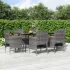 Set de masă pentru grădină, 5 piese, cu perne, negru GartenMobel Dekor