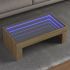 Măsuță de cafea cu LED infinity, stejar sonoma, 40x40x30 cm GartenMobel Dekor