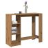Masă bar cu raft stejar Sonoma, 124x46x103,5 cm, lemn prelucrat GartenMobel Dekor