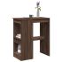 Masă de bar cu raft, alb, 90x47,5x103,5 cm, lemn prelucrat GartenMobel Dekor