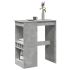 Masă de bar cu raft, alb, 90x47,5x103,5 cm, lemn prelucrat GartenMobel Dekor