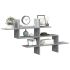 Raft de perete, alb, 124,5x18x60,5 cm, lemn prelucrat GartenMobel Dekor