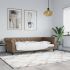 Pat de zi, alb, 100x200 cm, piele ecologică GartenMobel Dekor