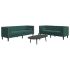 Set canapele Chesterfield cu perne rulou, 2 piese, gri, catifea GartenMobel Dekor