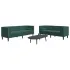 Set canapele Chesterfield cu perne rulou, 2 piese, gri, catifea GartenMobel Dekor