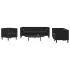 Set canapele Chesterfield cu perne rulou, 3 piese, gri, catifea GartenMobel Dekor