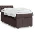 Pat box spring cu saltea, maro închis, 90x200 cm, textil GartenMobel Dekor