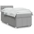 Pat box spring cu saltea, crem, 90x200 cm, textil GartenMobel Dekor