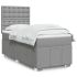 Pat box spring cu saltea, gri taupe, 100x200 cm, textil GartenMobel Dekor
