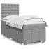 Pat box spring cu saltea, gri taupe, 80x200 cm, textil GartenMobel Dekor