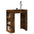 Masă de bar cu rafturi, negru, 95x47x103,5 cm, lemn prelucrat GartenMobel Dekor