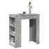 Masă de bar cu rafturi gri beton 95x47x103,5 cm lemn prelucrat GartenMobel Dekor