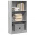 Bibliotecă, gri beton, 60x24x109 cm, lemn prelucrat GartenMobel Dekor