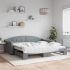 Pat de zi cu extensie, crem, 100x200 cm, textil GartenMobel Dekor