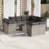 Set canapele de grădină, 12 piese, cu perne, negru, poliratan GartenMobel Dekor