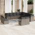 Set canapele de grădină, 12 piese, cu perne, negru, poliratan GartenMobel Dekor