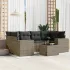 Set canapele de grădină cu perne, 7 piese, negru, poliratan GartenMobel Dekor